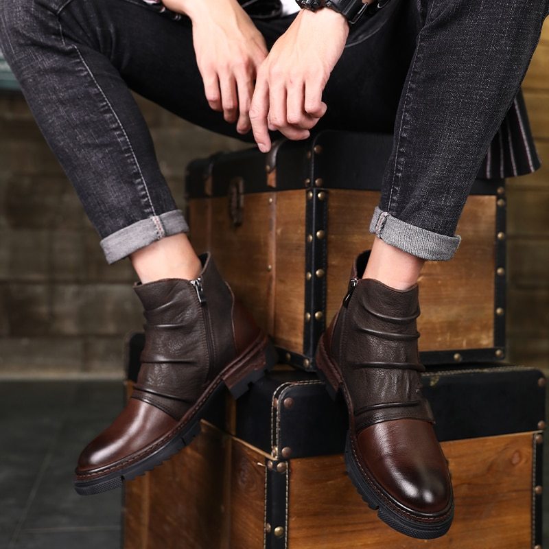Genuine Leather Men Boots