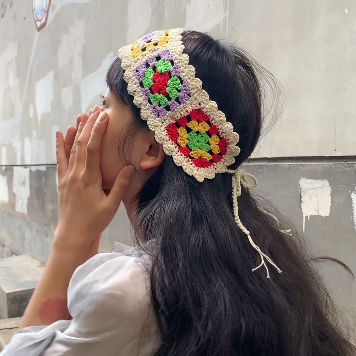 Girl's Colorful Hair Band Handmade Crochet