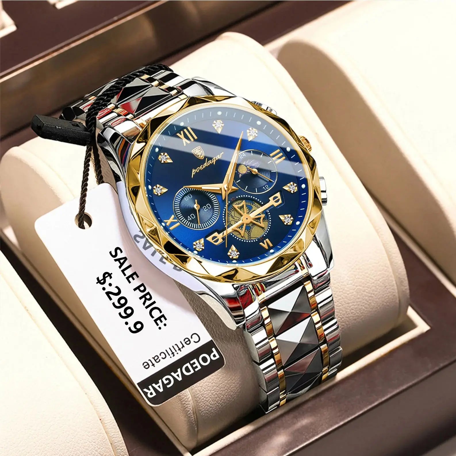 Luxury for Men Stainless Steel Men's Quartz Watches