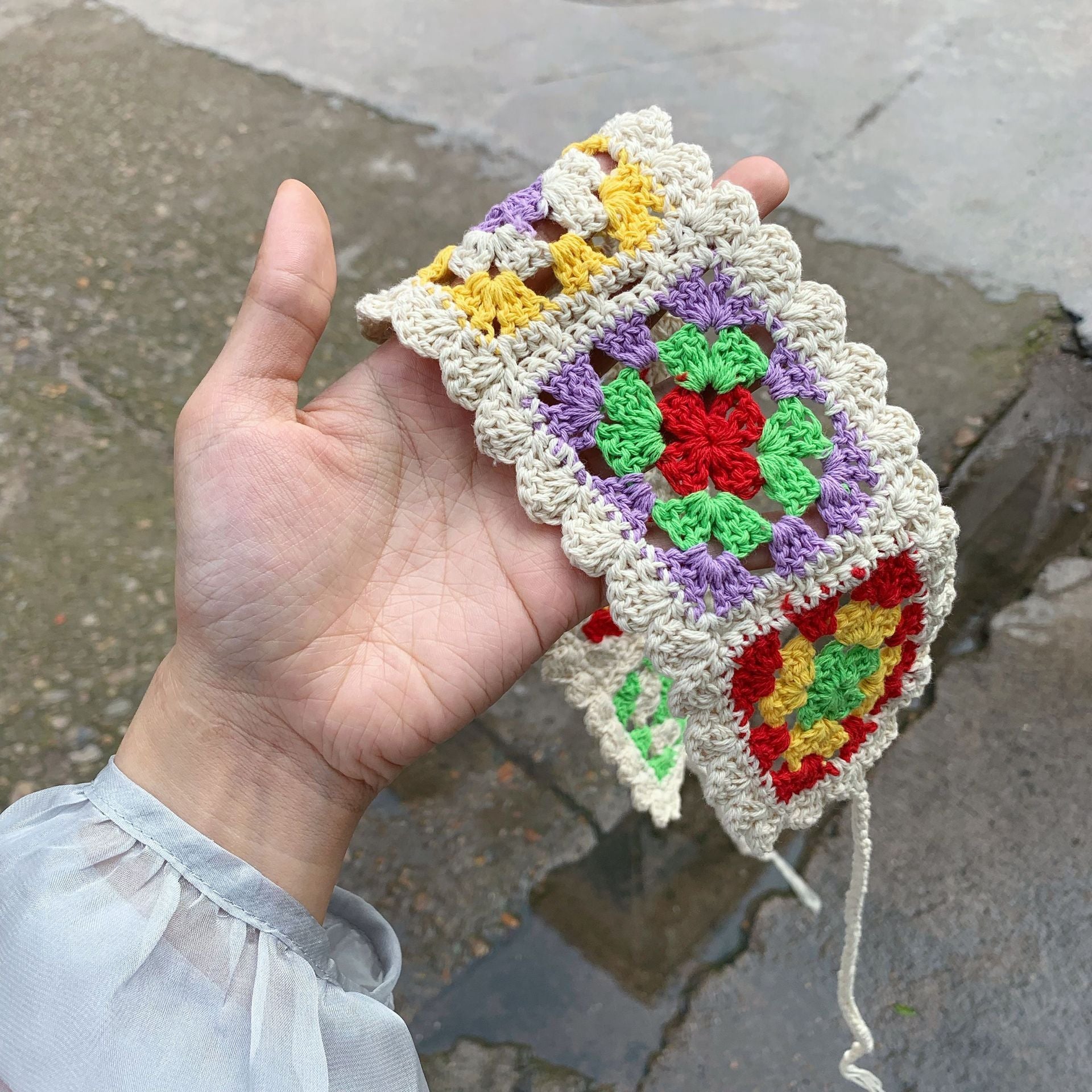 Girl's Colorful Hair Band Handmade Crochet